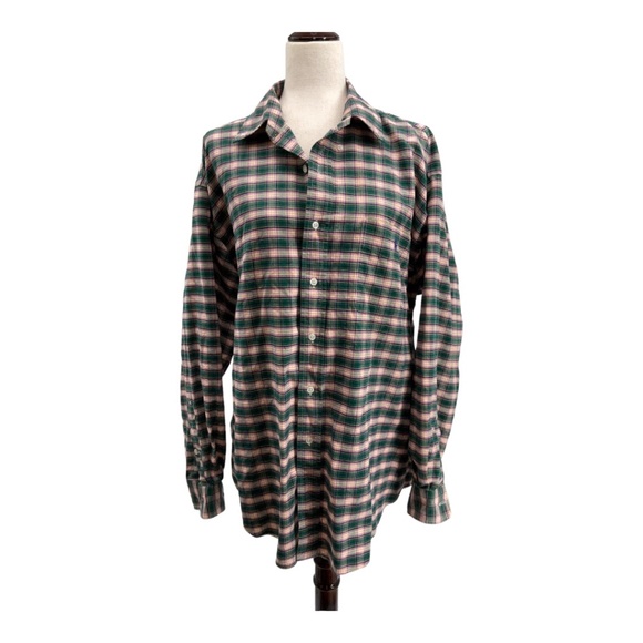 Ralph Lauren Cotton Button Down Long Sleeve Plaid Brushed Shirt - Picture 5 of 11